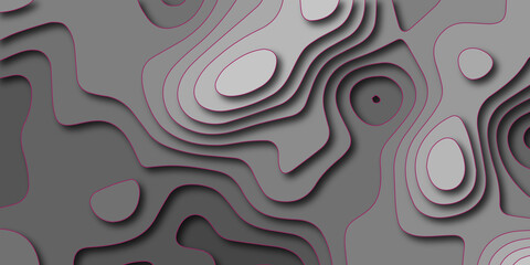 Trending modern abstract paper cut out topography map relief multi color background texture design. 3d papercut background for web, wall paper, brochure and other pattern.