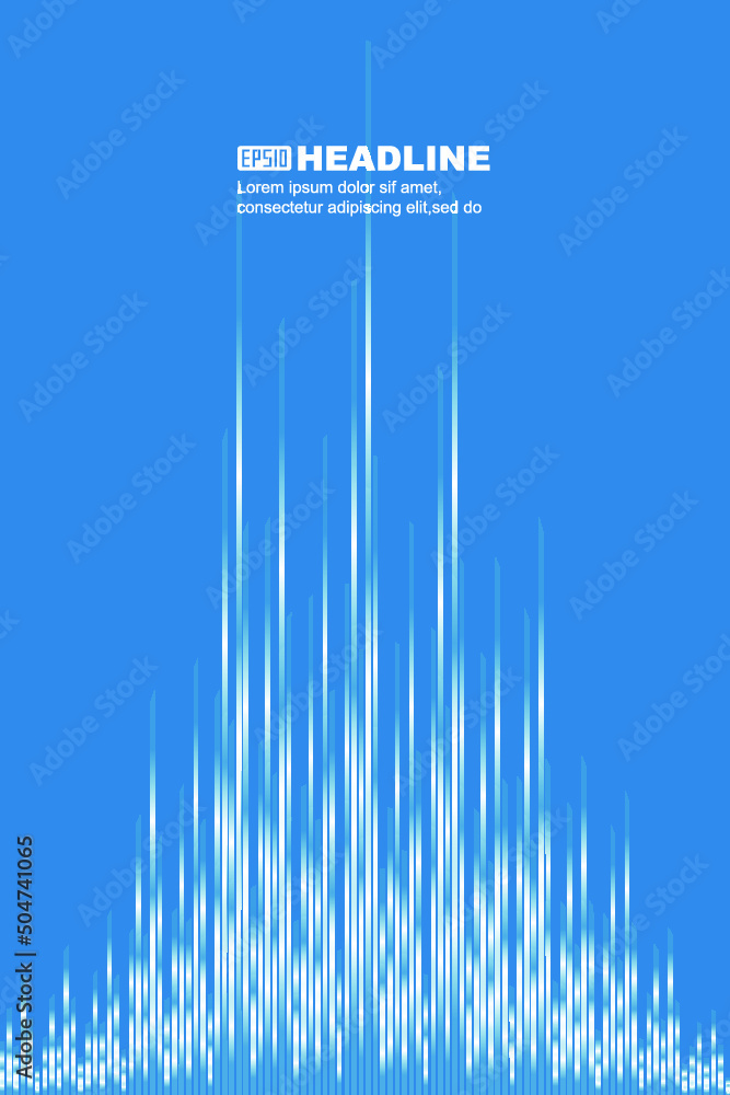 Poster radiating up the luminous lines of the internet velocity vector background