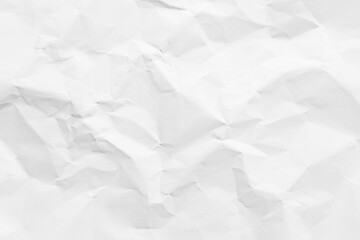 White paper wrinkled texture abstract background.