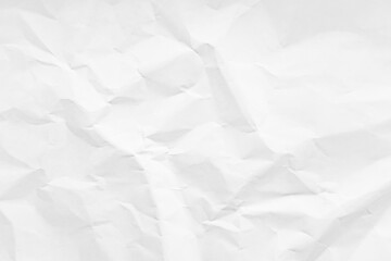 White paper wrinkled texture abstract background.
