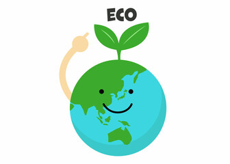 環境　地球のイラスト