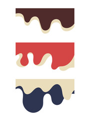 Liquid drips decorative set of elements