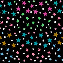 Kids seamless stars pattern for fabrics and textiles and packaging and gifts and wrapping paper and hobbies