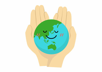 手のひらの中で安心して眠る地球