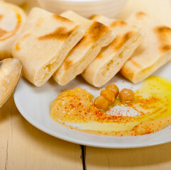 Hummus with pita bread