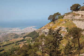 Erice. Veduta di Trapani dall' alto
