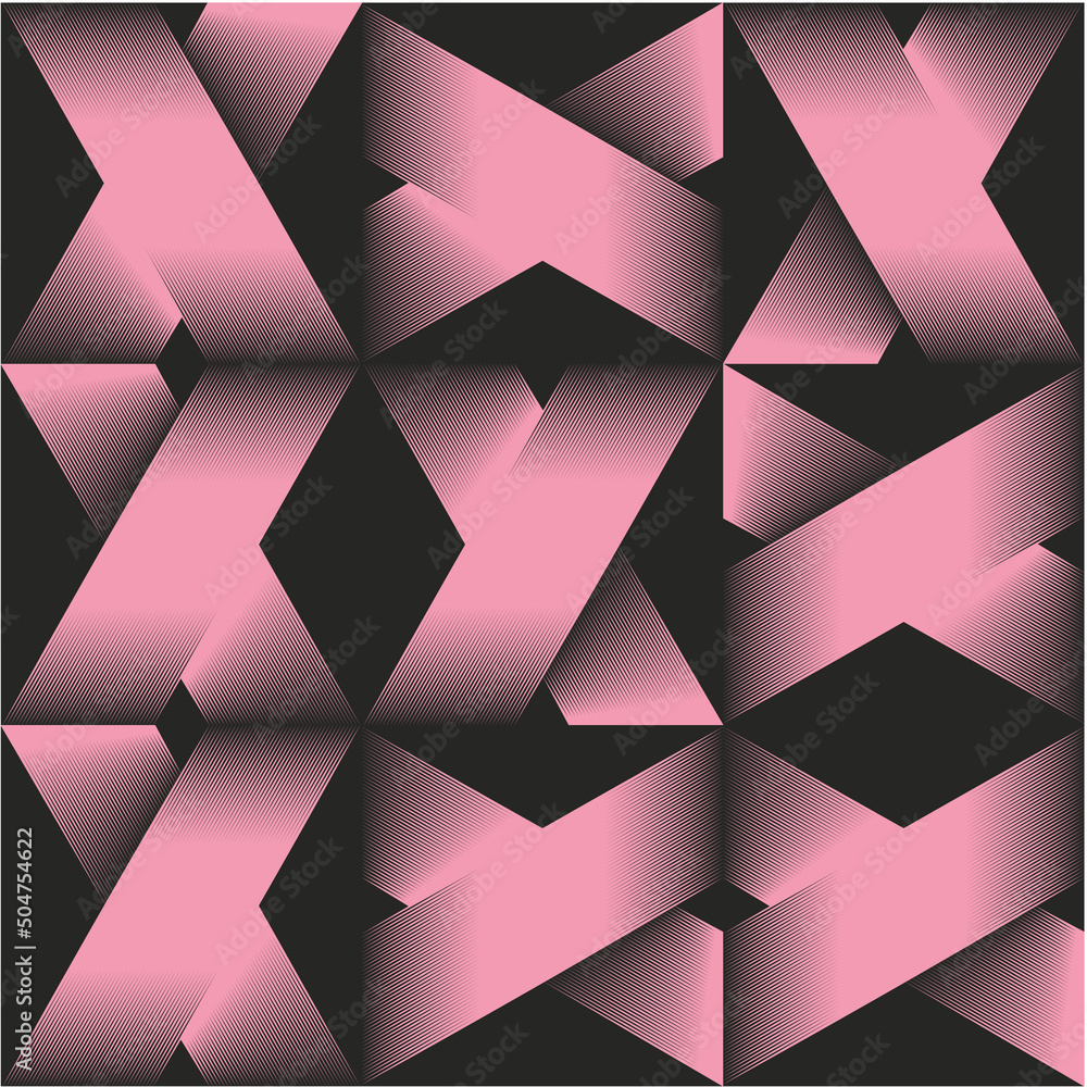 Poster abstract geometric vector pattern background with transition effect