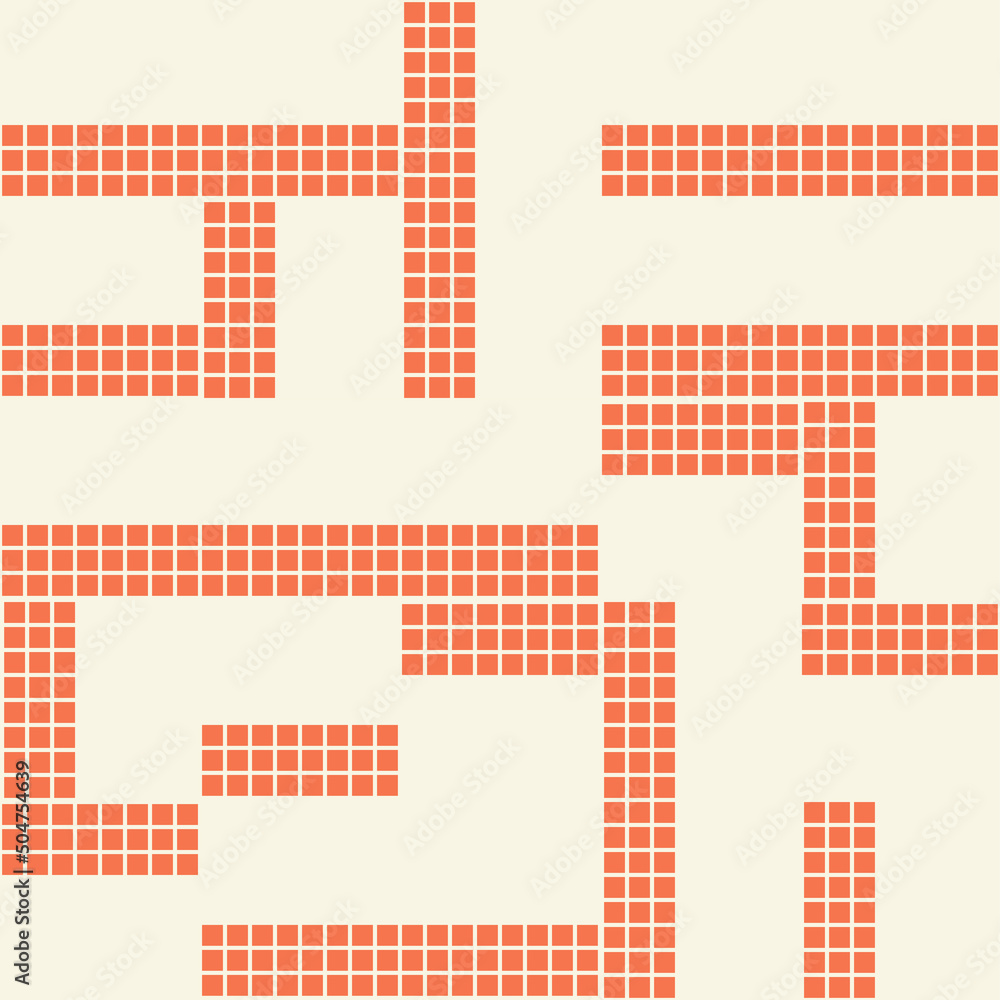 Poster abstract mosaic geometrical pattern design with simple shapes and figures