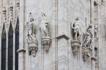  Fragment of Milan Cathedral (Duomo di Milano) in Milan