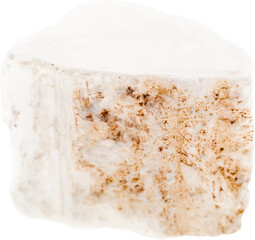 Selenite stone on white