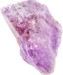 Amethyst stone on white