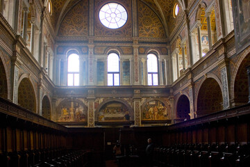 Interior of Church of Saint Maurice al Monastero Maggiore in Milan