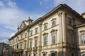 Fototapeta na wymiar Beautiful building in Old Town in Milan