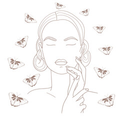 Portrait of a beautiful young woman