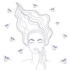 Portrait of a beautiful young woman