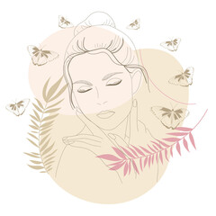 Portrait of a beautiful young woman