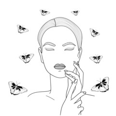 Portrait of a beautiful young woman