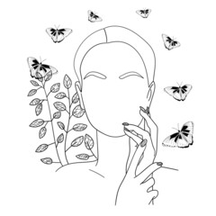 Portrait of a beautiful young woman