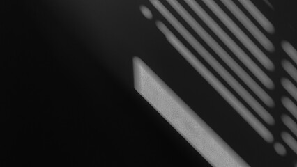 Shadow on the concrete wall for background., Black and white abstract background.