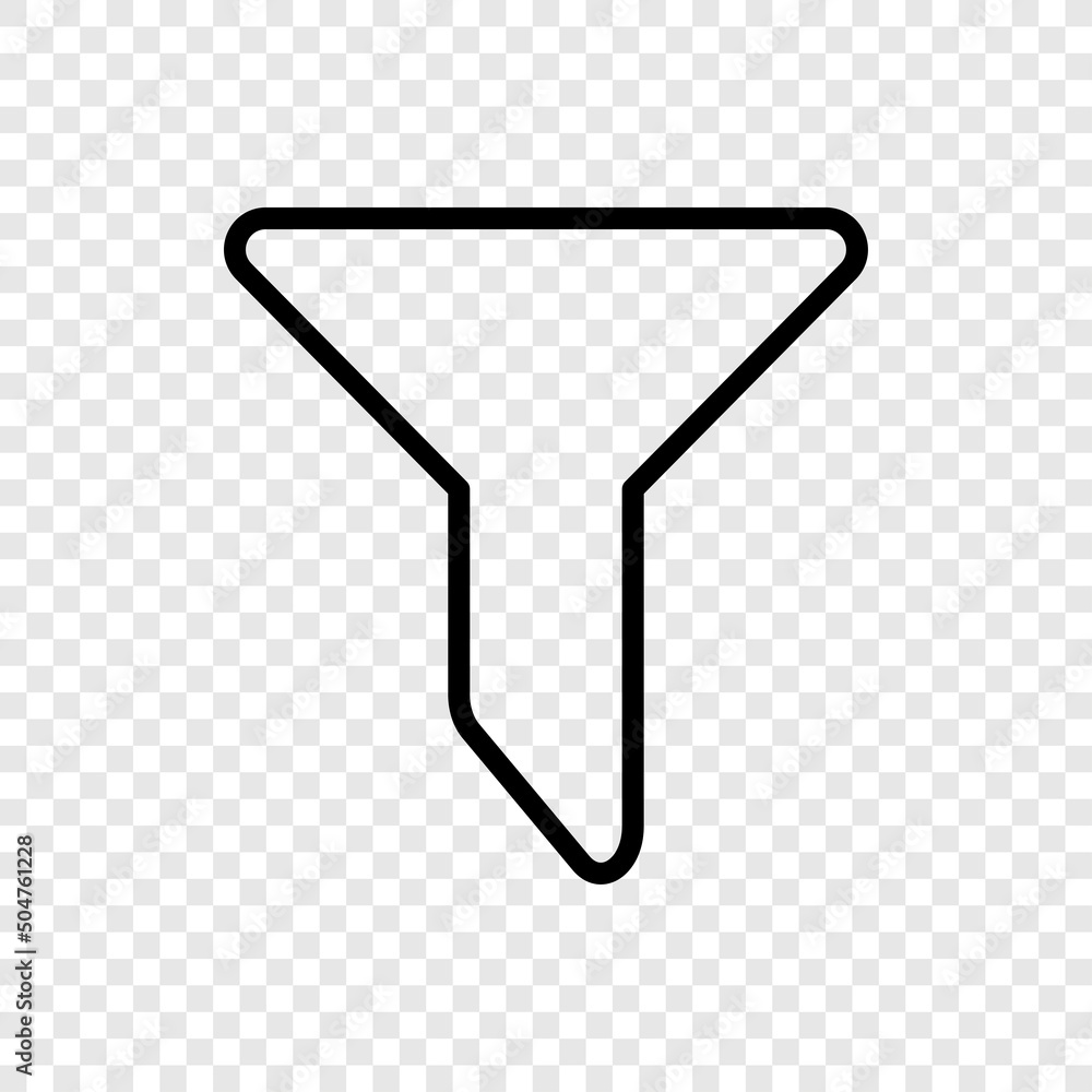 Poster filter simple icon vector. flat design. transparent grid.ai