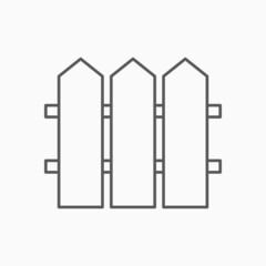 fence icon, picket vector, grate illustration