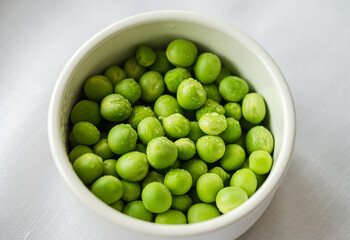 bowl with fresh peas