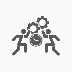 time management icon, management vector