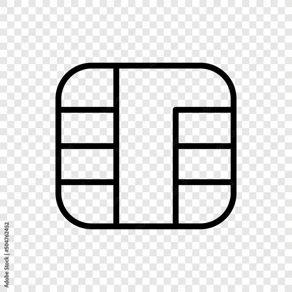Poster sim card icon vector.flat design. transparent grid.ai