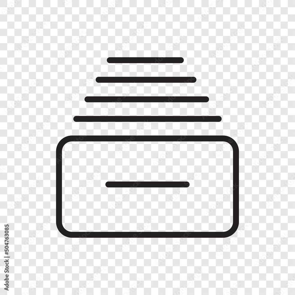 Poster archive storage icon vector. flat design. transparent grid.ai
