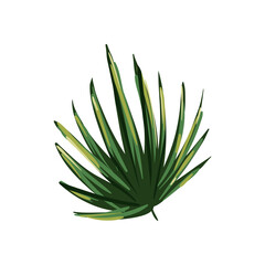 flat realistic tropical leaf design