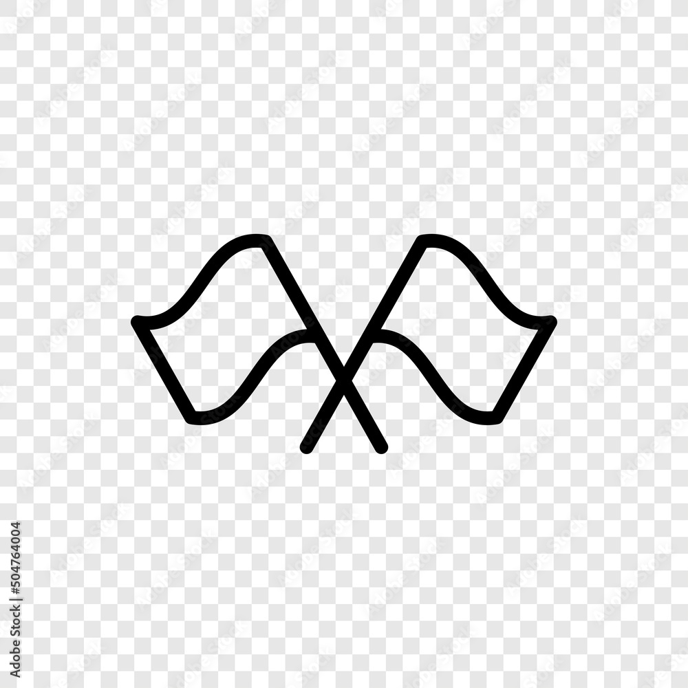 Poster finish simple icon vector. flat design. transparent grid.ai