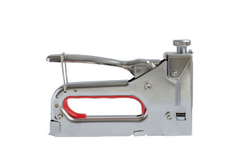 Stapler. Working tool on a white background. Repair and construction