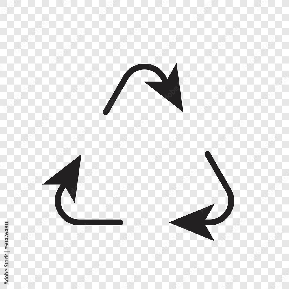 Poster recycle simple icon vector. flat design. transparent grid.ai