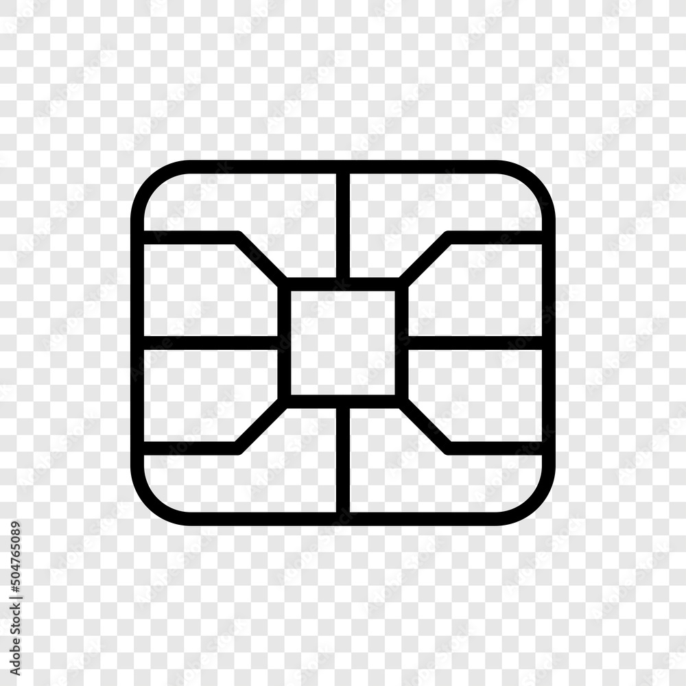 Poster sim simple icon vector. flat design. transparent grid.ai