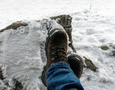 Botas en la nieve