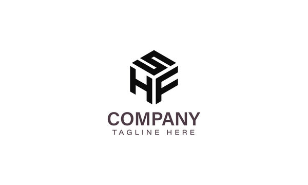 Letter SHF Logo, Three Letter Logo, Alphabet S H F Hexagon Shape Vector Icon Template