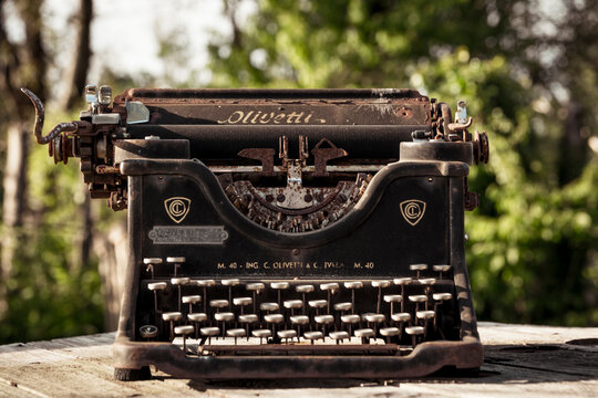 Olivetti retro and vintage typewriter.