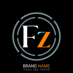 Fz Letter Logo design. white background.