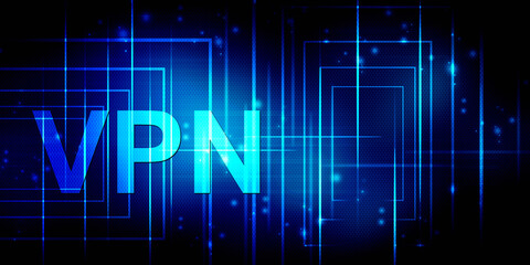 2d illustration VPN network security internet privacy encryption concept
    