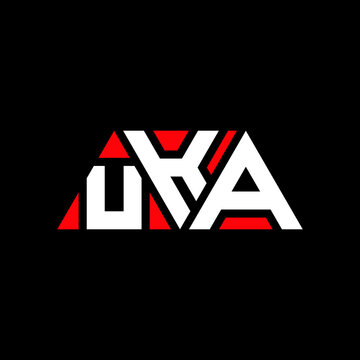 UKA triangle letter logo design with triangle shape. UKA triangle logo design monogram. UKA triangle vector logo template with red color. UKA triangular logo Simple, Elegant, and Luxurious Logo...