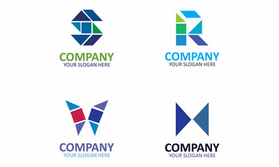 Creative set of business logo design