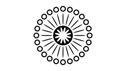 black and white ornament