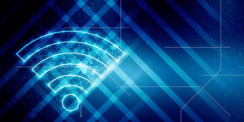 2d illustration WiFi symbol sign
