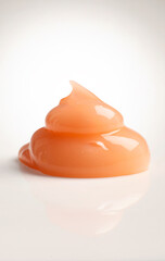 Skin care product textures. Face wash, body lotion, scrub, cream texture.