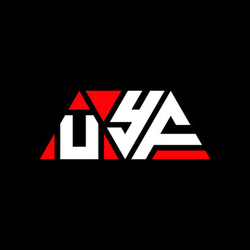 UYF triangle letter logo design with triangle shape. UYF triangle logo design monogram. UYF triangle vector logo template with red color. UYF triangular logo Simple, Elegant, and Luxurious Logo...