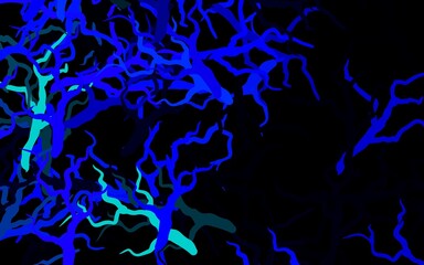 Dark Blue, Red vector natural pattern with leaves, branches.