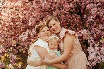 Spring Girls in Flowers