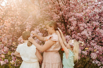Spring Girls in Flowers