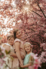 Spring Girls in Flowers