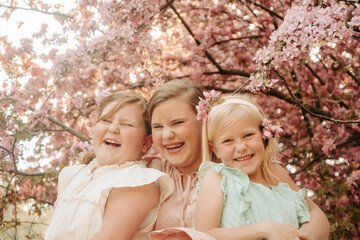 Spring Girls in Flowers